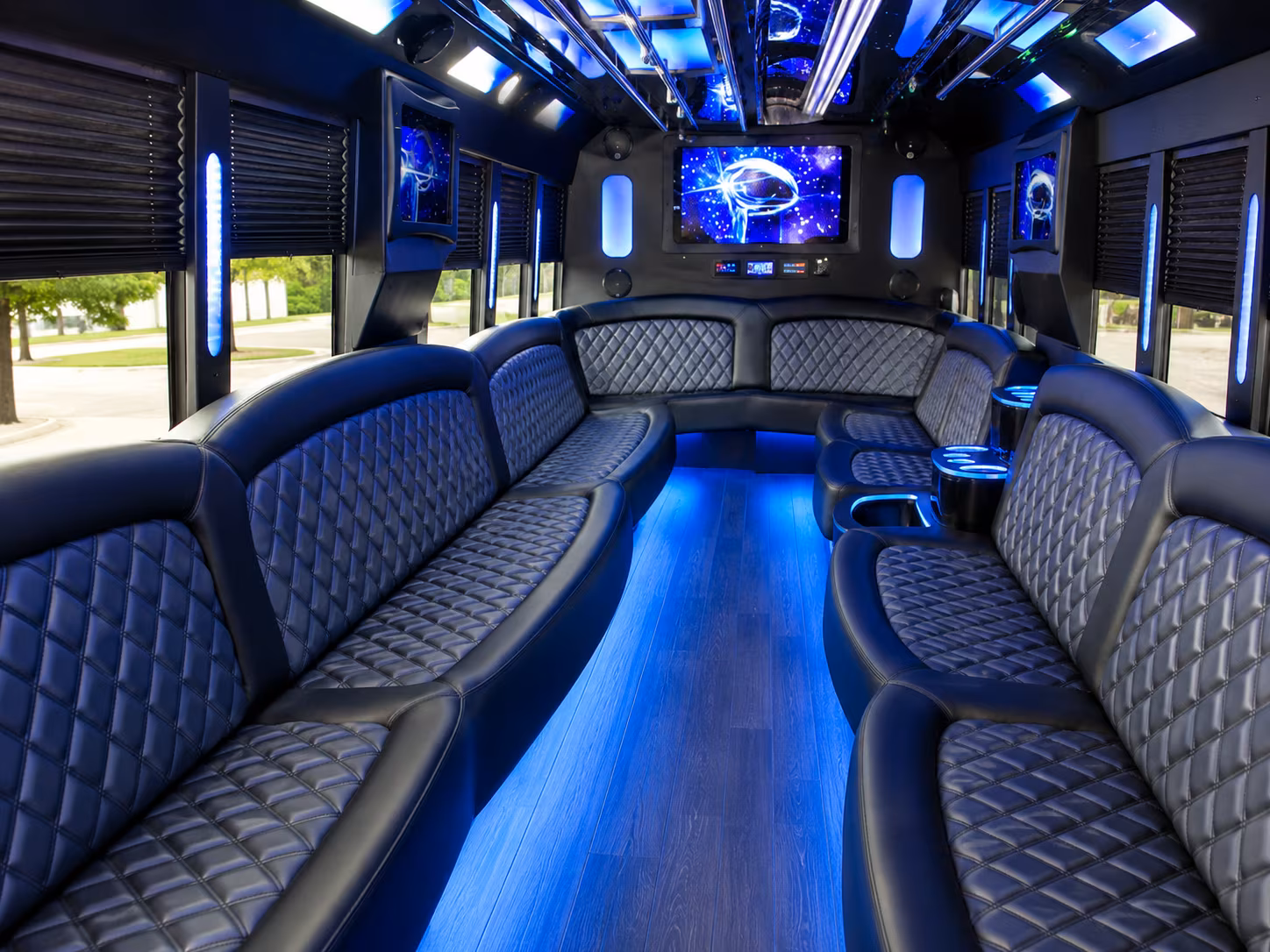 15 Passenger Party Bus Interior