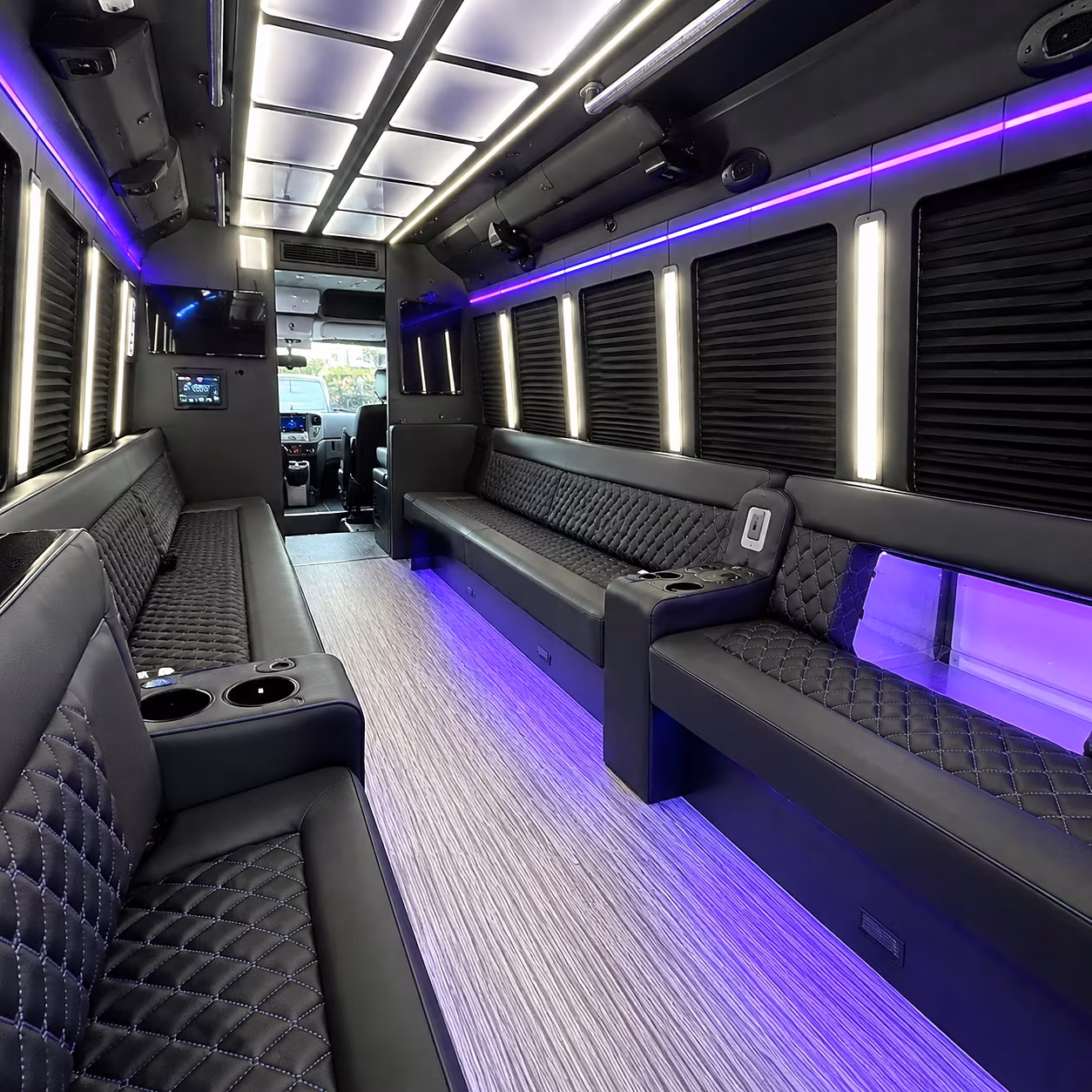 50 Passenger Party Bus Interior