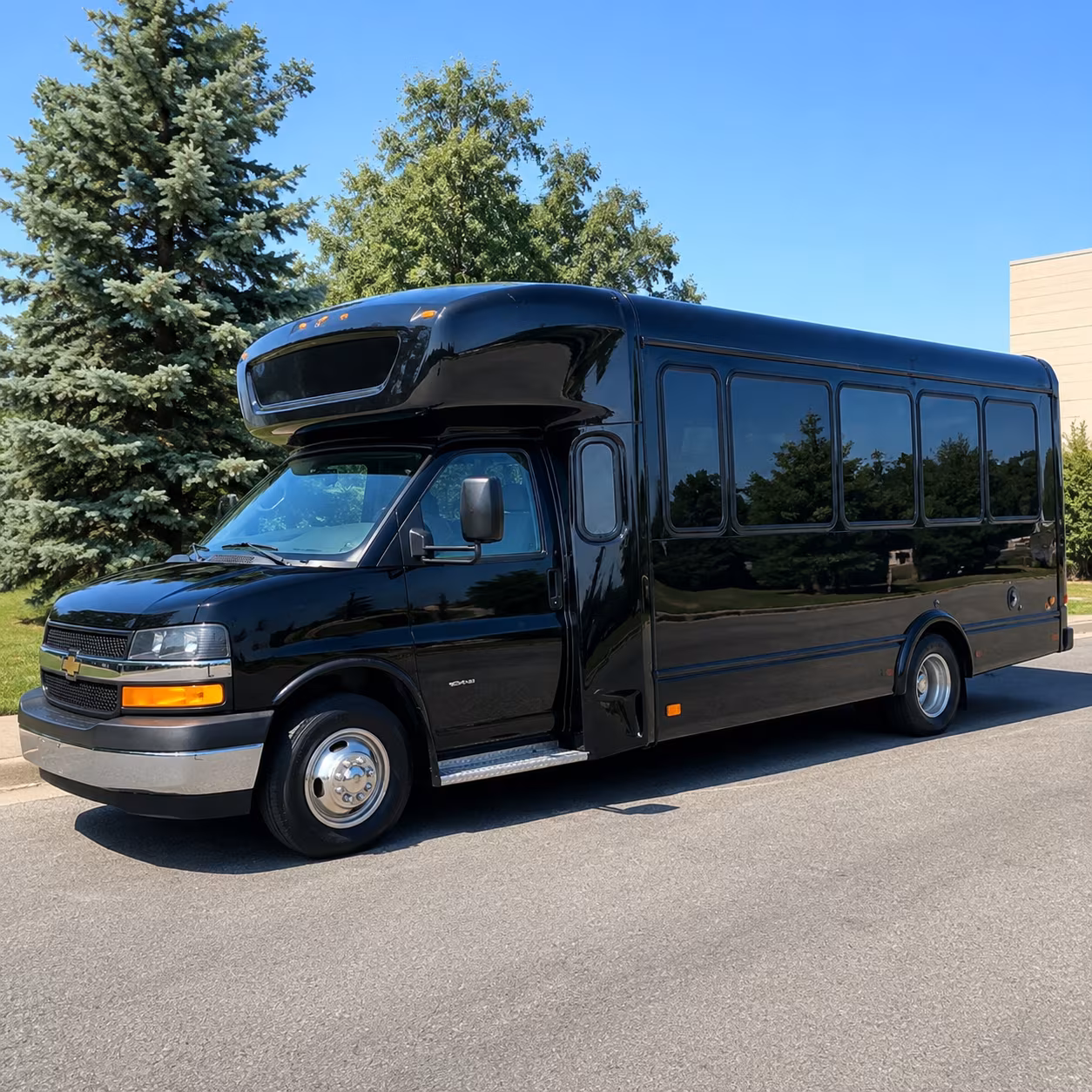 Passenger seating aboard a party bus rental serving Fort Collins
