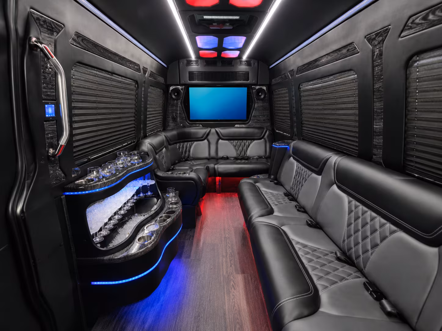 Fort Collins Airport Shuttle & Transportation party bus interior