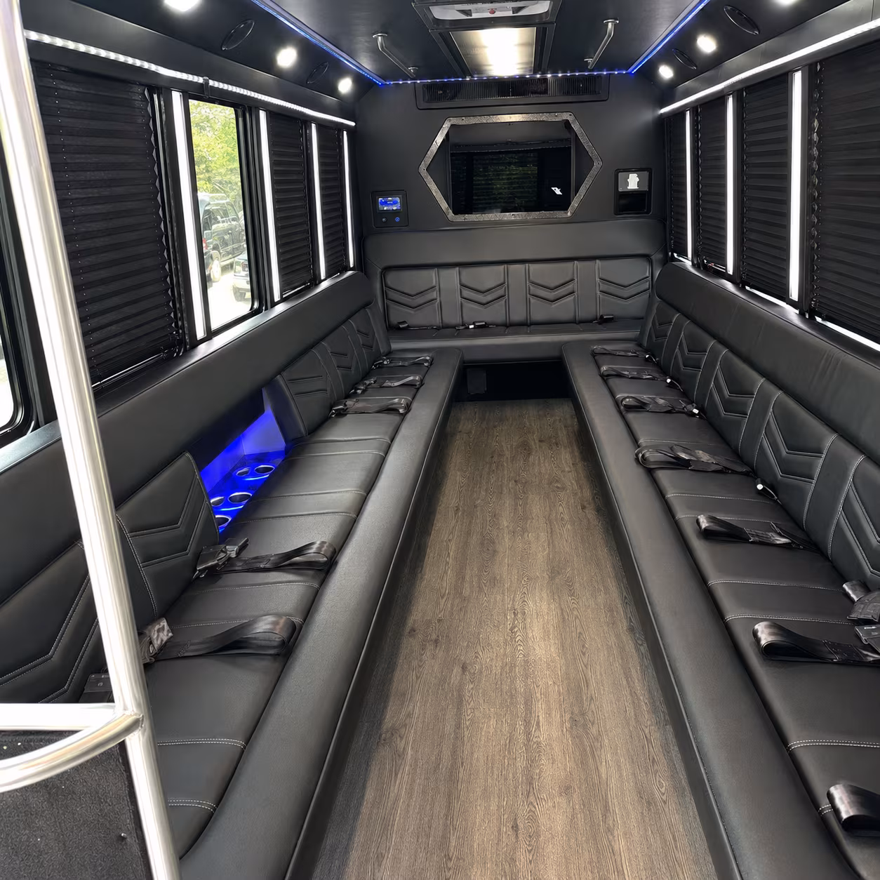 Fort Collins Bachelor & Bachelorette Transportation party bus interior