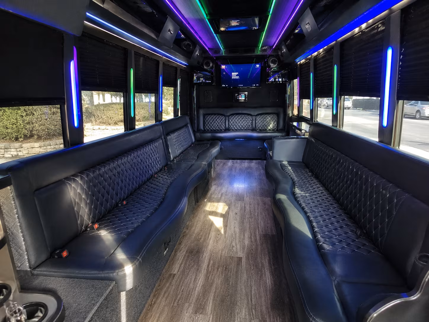 Fort Collins Concert & Music Festival Transportation party bus interior