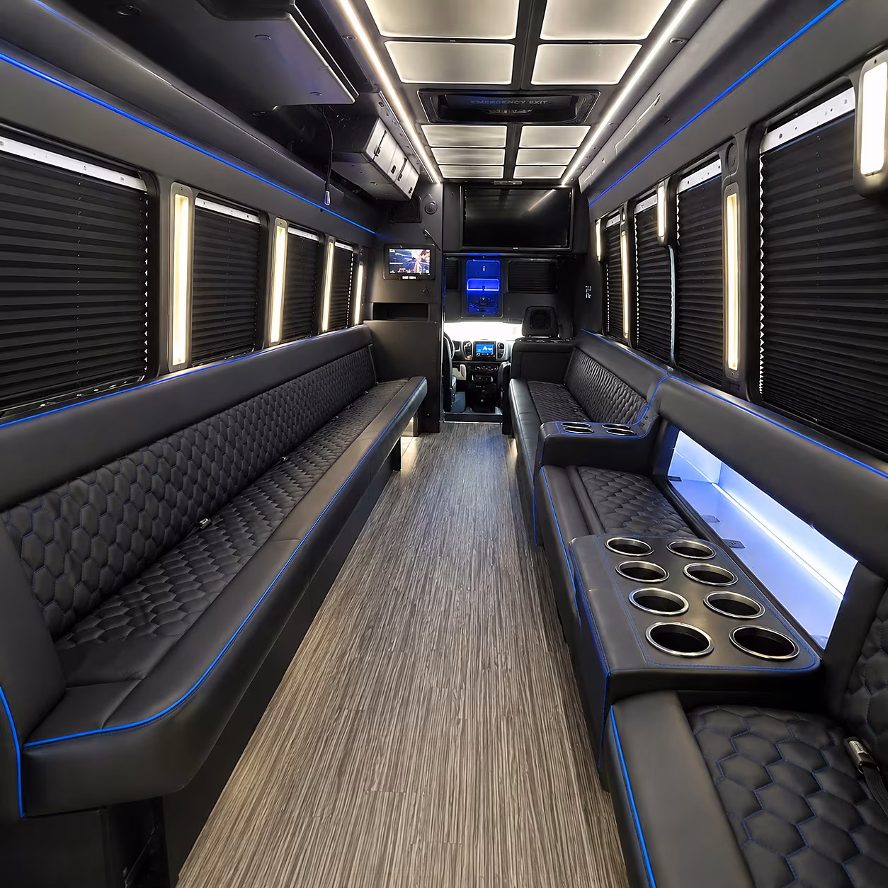 Fort Collins Concert & Music Festival Transportation party bus interior