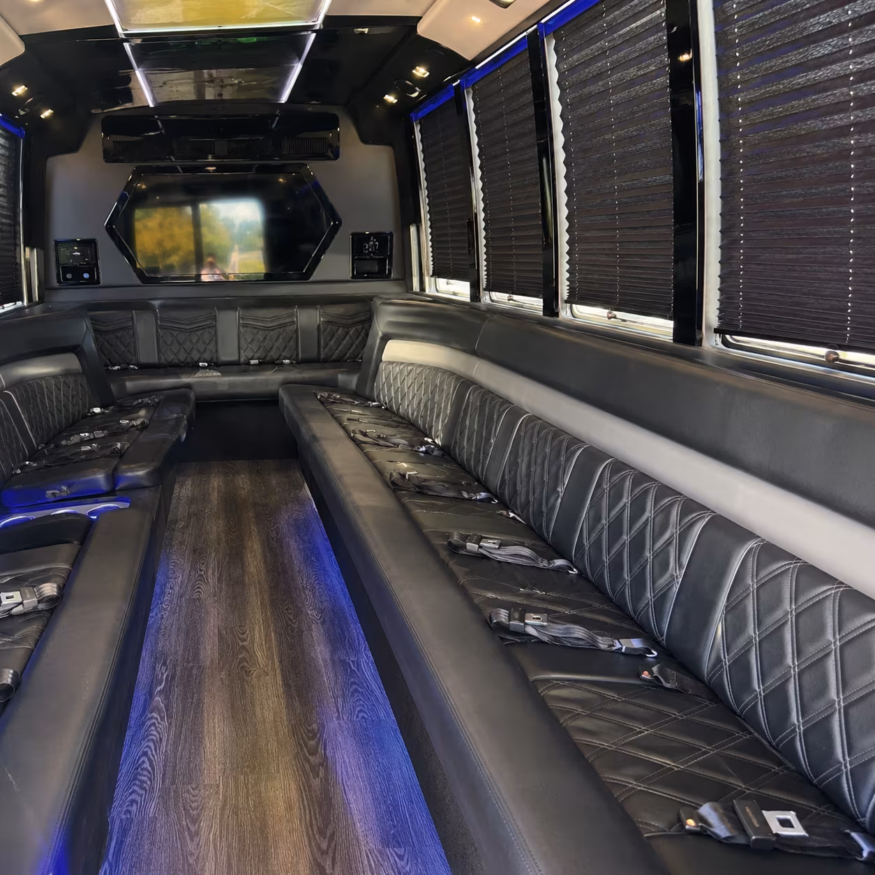 Fort Collins Prom & Homecoming Transportation party bus interior