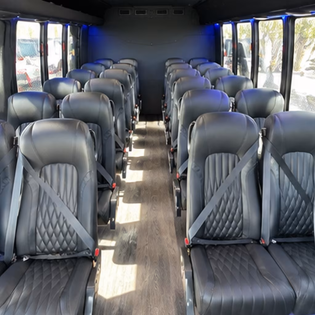 Fort Collins School Event Transportation party bus interior
