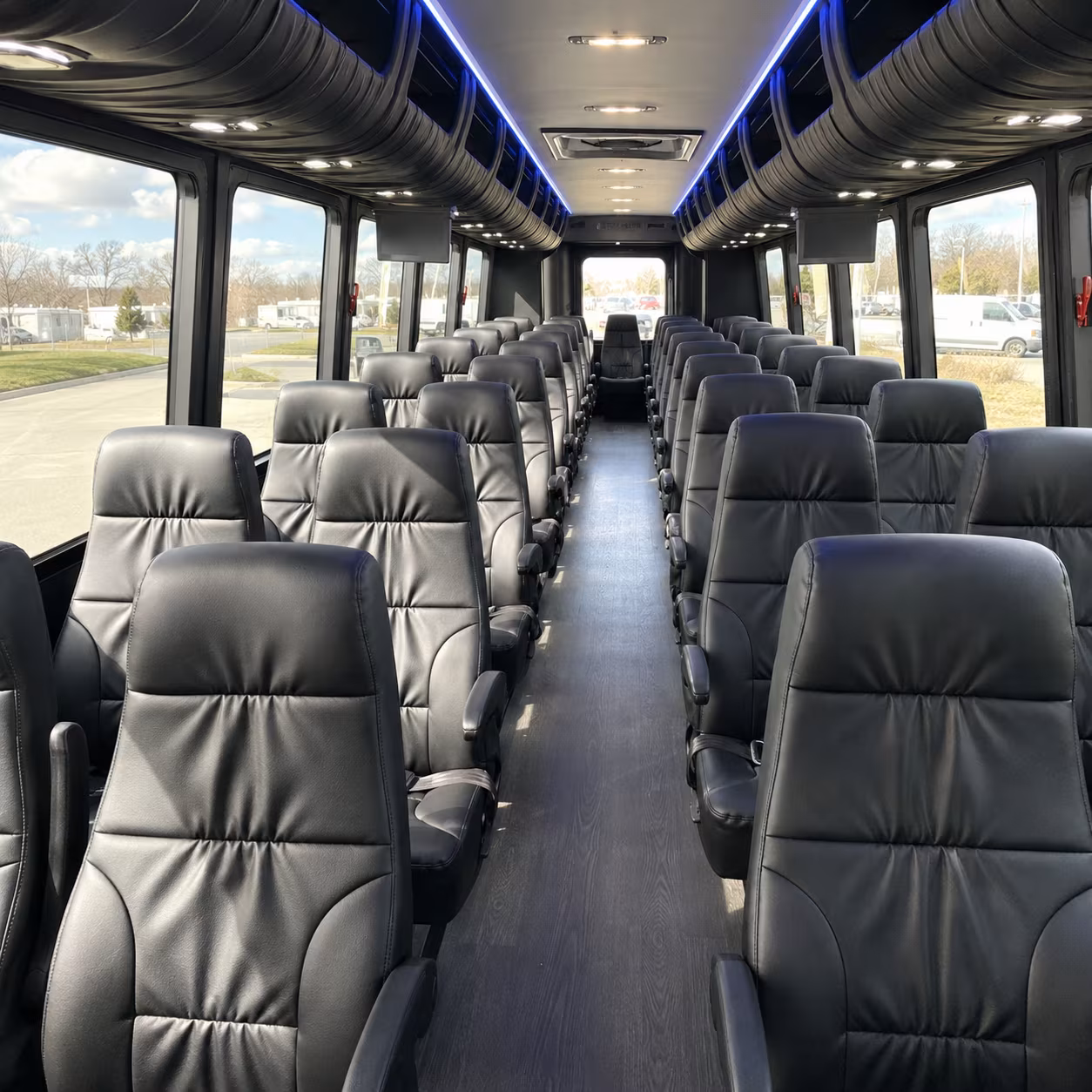 Fort Collins School Event Transportation party bus interior
