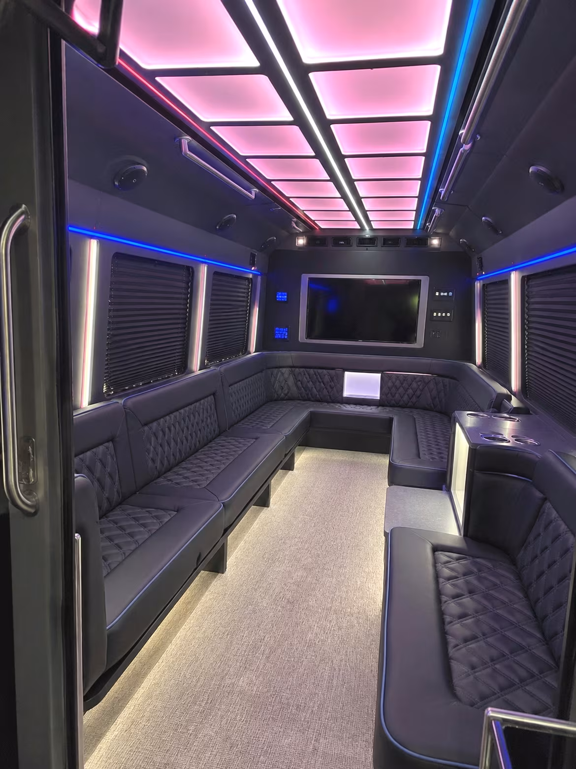 Fort Collins Sporting Event Transportation party bus interior