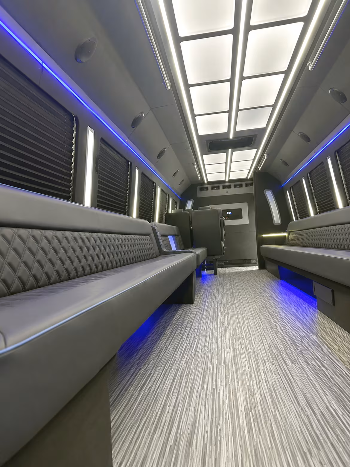 Fort Collins Wedding Transportation party bus interior