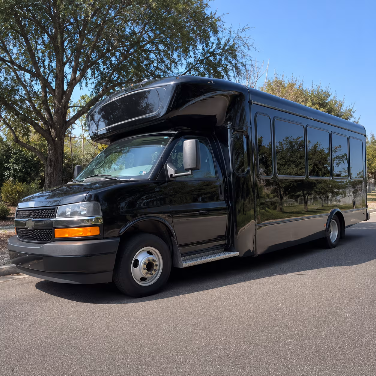 Fort Collins Wedding Transportation party bus exterior