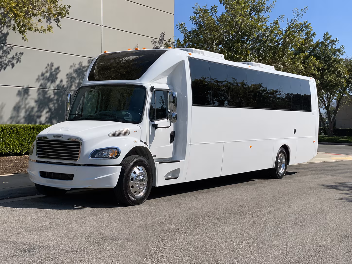 Interior of a party bus rental serving Fort Collins