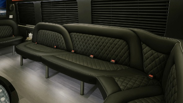 Interior of Charter Bus Company Broomfield's 15 Passenger Party Bus in Broomfield