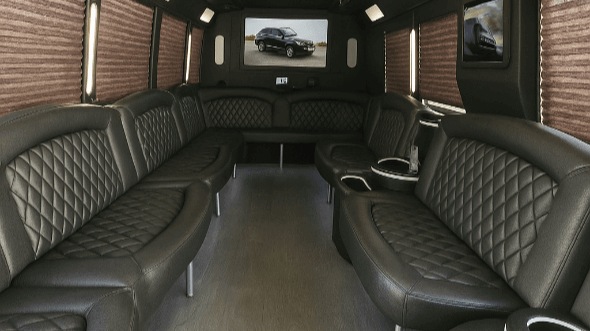18 passenger party bus interior