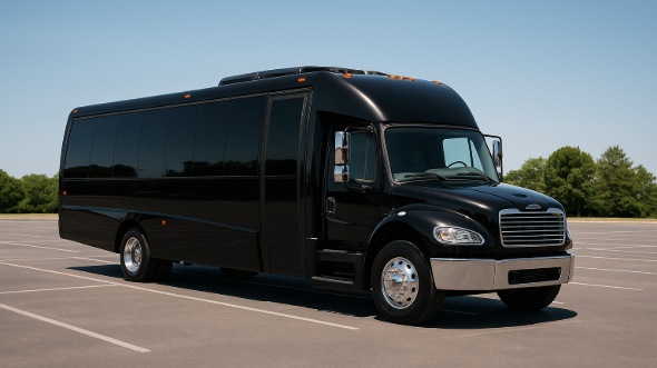 Exterior of Charter Bus Company Loveland's 20 Passenger Party Bus in Loveland