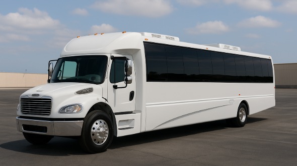 Exterior of Charter Bus Company Thornton's 20 Passenger Party Bus in Thornton
