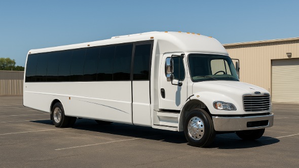 Exterior of Charter Bus Company Loveland's 25 Passenger Party Bus in Loveland