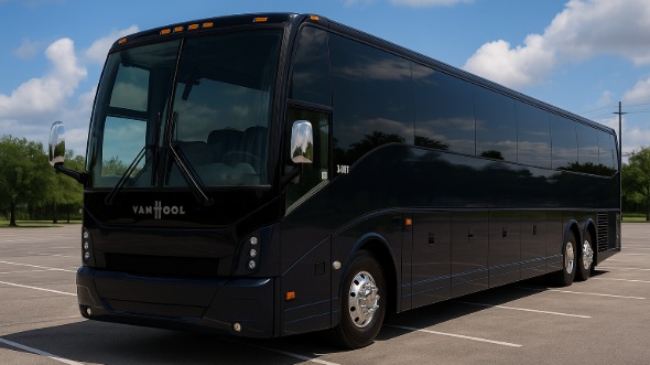 Exterior of Charter Bus Company Fort Collins's 55 Passenger Charter Bus in Fort Collins