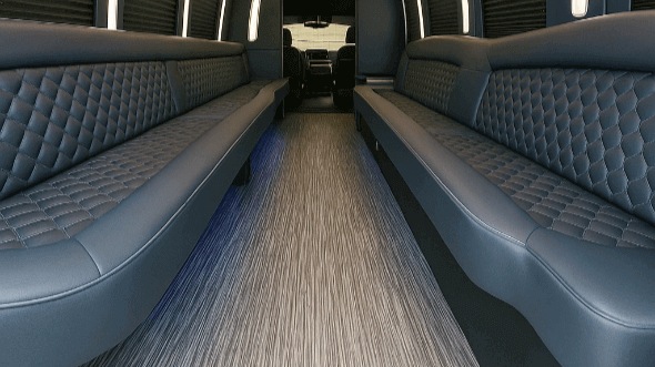 fort collins 40 passenger party bus interior